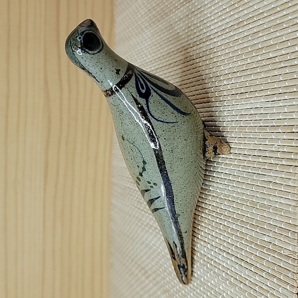 Vintage Tonala Clay Mexican Folk Art Pottery Tall Pheasant Bird - Picture 4 of 12